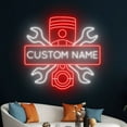 thumbnail image 1 of Handmadetneonsign Custom Garage Mechanic LED Light, Custom Garage Service Station Sign, Workshop, 1 of 5