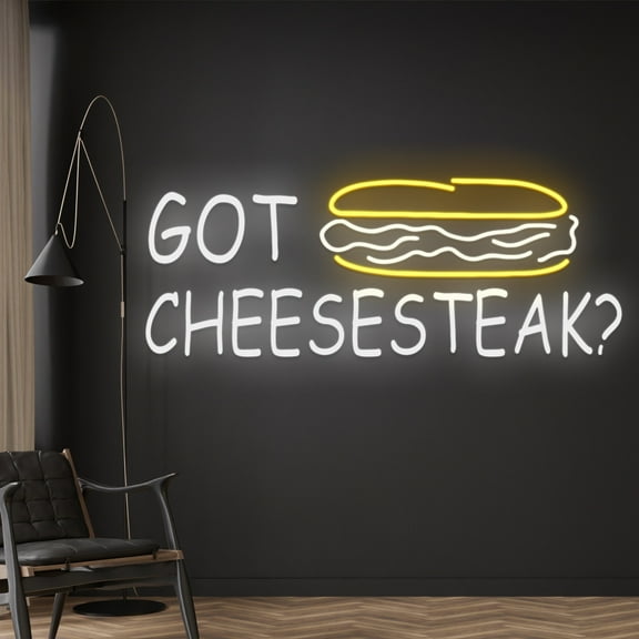 Handmadetneonsign Custom Got Cheese Steak Neon Sign, Cheese Steaks LED Sign, Sandwich Neon Light