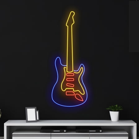 Handmadetneonsign Custom Guitar Led Sign, Electric Guitar Neon Light, Guitar Shop Store Neon Sign
