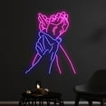 thumbnail image 1 of Handmadetneonsign Custom Hands Neon Sign, Hand Holding Hand Led Sign, Crossed Hands Led Light, 1 of 5