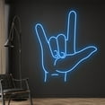 thumbnail image 1 of Handmadetneonsign Custom I Love You Sign Language Neon Sign, I Love You Hand Neon Light, Love You, 1 of 5