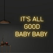 Handmadetneonsign Custom It's All Good Baby Baby Neon Sign, Custom Name LED Light, Motivational