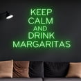 thumbnail image 1 of Handmadetneonsign Custom Keep Calm and Drink Margaritas Neon Sign, Custom Quote Name LED Light, 1 of 5