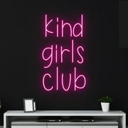 Handmadetneonsign Custom Kind Girls Club Neon Sign, Custom Name LED Light, Quote LED Sign