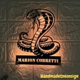 thumbnail image 1 of Handmadetneonsign Custom King Cobra Snake Metal Wall Art LED Light - Personalized Cobra Rattlesnake, 1 of 3