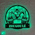 thumbnail image 1 of Handmadetneonsign Custom Large Man Lifting Weight Metal Wall Art LED Light - Personalized Gym Studio, 1 of 3