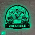 Handmadetneonsign Custom Large Man Lifting Weight Metal Wall Art LED
