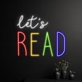 thumbnail image 1 of Handmadetneonsign Custom Let's Read Neon Sign, Name LED Light, Text Led Sign, Personalized Quote, 1 of 5