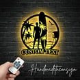 thumbnail image 1 of Handmadetneonsign Custom Longboard Male Beach Surfing Metal Wall Art LED Light - Personalized Surfboad, 1 of 5