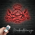 thumbnail image 1 of Handmadetneonsign Custom Master Chef Hat Metal Wall Art LED Light - Personalized Kitchen Tray Name, 1 of 5
