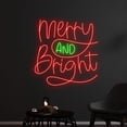 thumbnail image 1 of Handmadetneonsign Custom Merry And Bright Neon Sign, Merry Christmas Led Sign, Happy New Year Led, 1 of 5