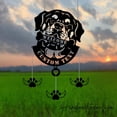 thumbnail image 1 of Handmadetneonsign Custom Metal Rottweiler Dog Wind Chime, Metal Rottweiler Dog Garden Decor, 1 of 5