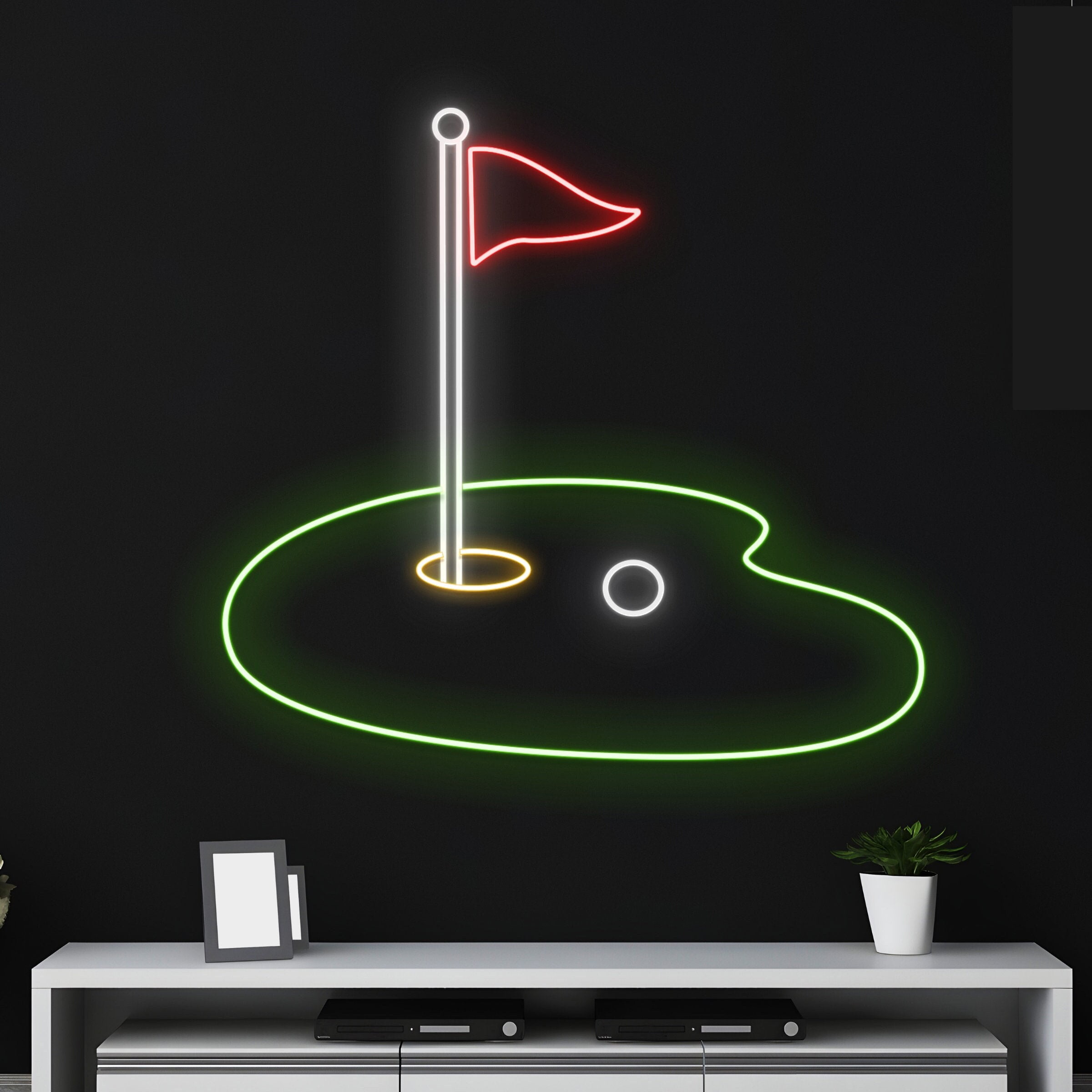 Handmadetneonsign Custom Mini Golf Neon Sign, Custom Golf Green Grass ...