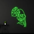 thumbnail image 1 of Handmadetneonsign Custom Monstera Leaf Neon Light, Tropical Leaf Led Light, Home Decor, 1 of 5
