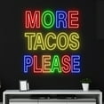 thumbnail image 1 of Handmadetneonsign Custom More Tacos Please Neon Sign, Taco Name LED Sign, Mexican Food Neon Light, 1 of 5