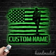 thumbnail image 1 of Handmadetneonsign Custom Name Baseball Player Metal Wall Art LED Light - Softball Player Home Decor, 1 of 5
