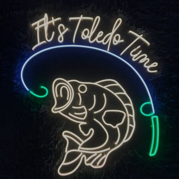 Handmadetneonsign Custom Name Fishing Led Sign, Fishing Neon Sign, Wall Decor, Fishing Led Light
