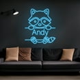 thumbnail image 1 of Handmadetneonsign Custom Name Raccoon Neon Sign, Cute Raccoon Led neon, Animal Raccoon Led light, 1 of 5
