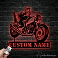 thumbnail image 1 of Handmadetneonsign Custom Old Man Riding Chopper Motorcycle Metal Wall Art LED Light - Personalized, 1 of 5