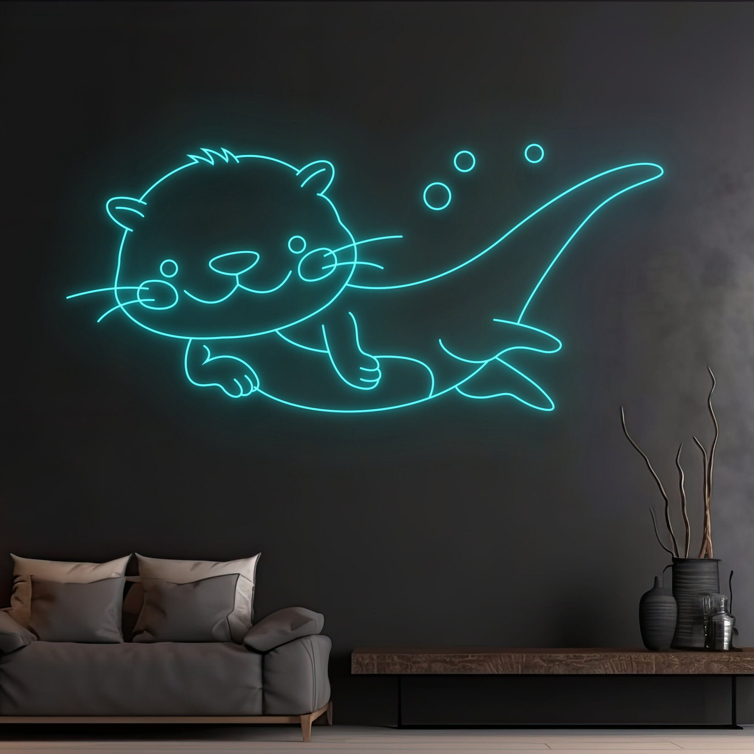 Handmadetneonsign Custom Otter Neon Sign, Otter Neon Light, Otter LED