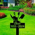 thumbnail image 1 of Handmadetneonsign Custom Outdoor Memorial Chef Metal Sign With Stakes, Outdoor Memorial Chef Metal, 1 of 4