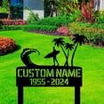 thumbnail image 1 of Handmadetneonsign Custom Outdoor Memorial Surfer Metal Sign With Stakes, Surfer Name Metal Sign, 1 of 4