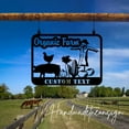 thumbnail image 1 of Handmadetneonsign Custom Outdoor Organic Farm Hanging Metal Sign, Farm Name Sign Outdoor Metal Sign, 1 of 4