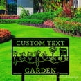 thumbnail image 1 of Handmadetneonsign Custom Outdoor Vegetable Garden Metal Name Sign With Stakes, Garden Yard Decor, 1 of 4