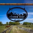 thumbnail image 1 of Handmadetneonsign Custom Outdoor Welcome to My Farm Hanging Metal Sign, Farm Name Sign Outdoor, 1 of 4