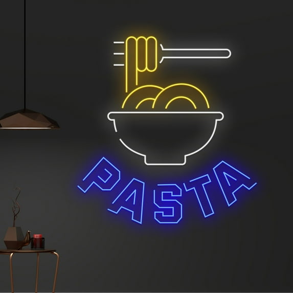 Handmadetneonsign Custom Pasta Neon Sign, Italian Noodles Led Light, Italy Noodle Neon Sign, Italy