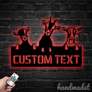 Handmadetneonsign Custom Peeking Goat Metal Wall Art LED Light - Personalized Curious Goat Peeking