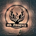 thumbnail image 1 of Handmadetneonsign Custom Phoenix Metal Wall Art LED Light - Personalized Fire Bird Name Sign Home Decor, 1 of 3