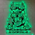 thumbnail image 1 of Handmadetneonsign Custom Pit Bull Dog Metal Wall Art LED Light - Personalized Pitbull Dog Name Sign, 1 of 3