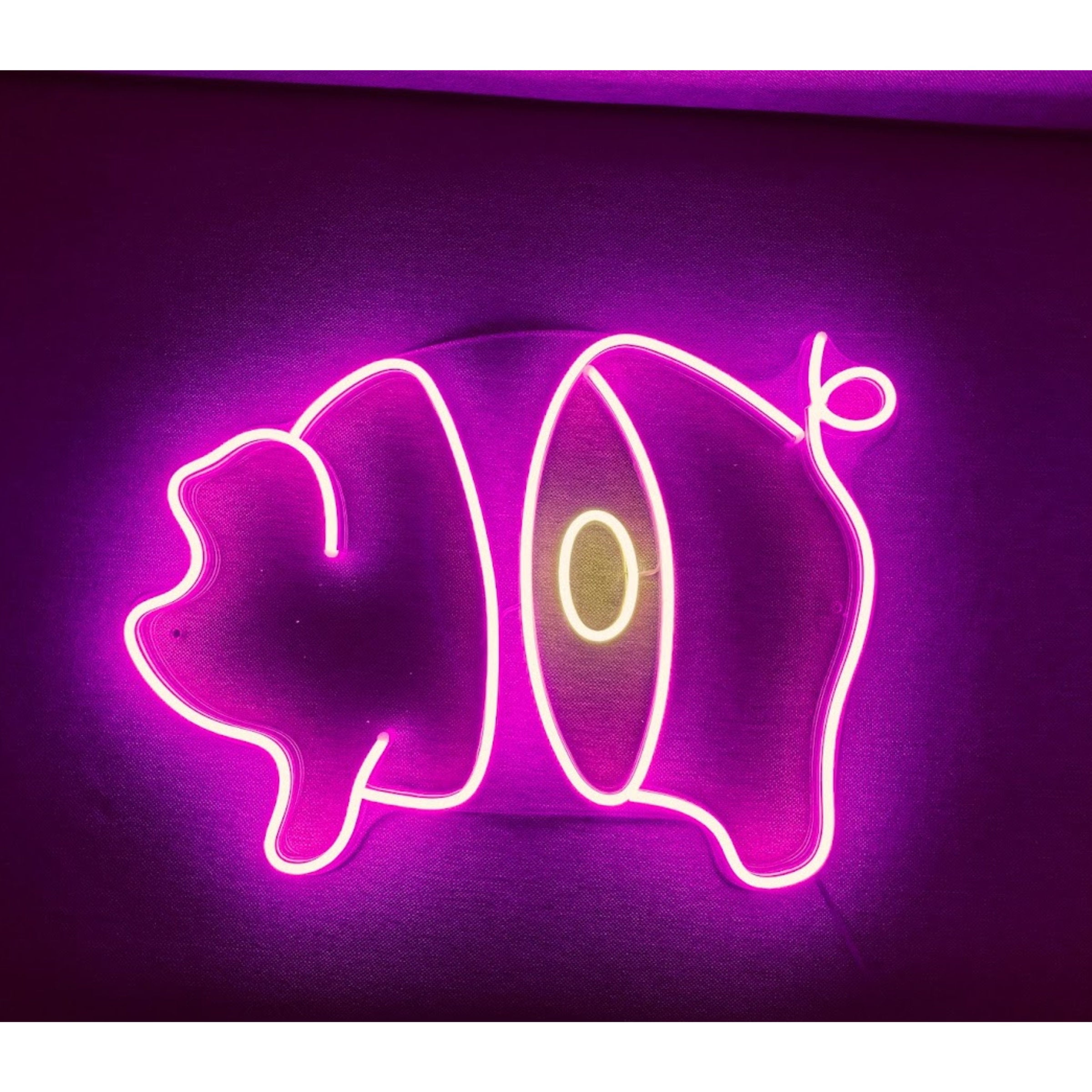Handmadetneonsign Custom Pork Led Sign, Pig Led Light, Meat Neon Sign