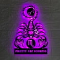 thumbnail image 1 of Handmadetneonsign Custom Scorpio Zodiac Symbol Constellation Stars Metal Wall Art LED Light, 1 of 3
