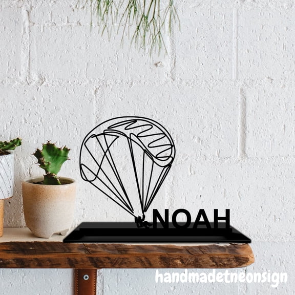 Handmadetneonsign Custom Skydive Paraglider Acrylic Stand, Skydive Paraglider Player Name Tabletop Decor 71907