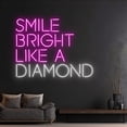 thumbnail image 1 of Handmadetneonsign Custom Smile Bright Like A Diamond Neon Sign, Personalized Name Neon Light, 1 of 5