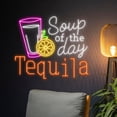 thumbnail image 1 of Handmadetneonsign Custom Soup Of The Day Tequila Neon Sign, Tequila LED Sign, Drink Neon Light, 1 of 5