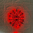 thumbnail image 1 of Handmadetneonsign Custom Spider Web Metal Wall Art LED Light - Personalized Creepy Spider Web Name, 1 of 3