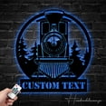 thumbnail image 1 of Handmadetneonsign Custom Steam Engine Train Locomotive Metal Wall Art with LED Light Décor, 1 of 5