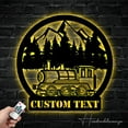 thumbnail image 1 of Handmadetneonsign Custom Steam Engine Train Locomotive Metal Wall Art with LED Light - Personalized, 1 of 5