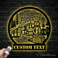 thumbnail image 1 of Handmadetneonsign Custom Steam Train Locomotive Metal Wall Art with LED Light - Personalized Train, 1 of 5