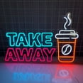 thumbnail image 1 of Handmadetneonsign Custom Take Away Coffee Neon Sign, Coffee Shop LED Sign, Cafe Neon Light, 1 of 5