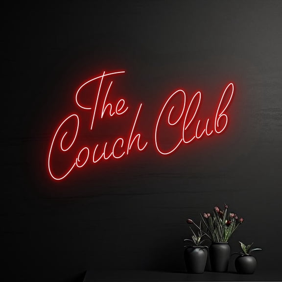 Handmadetneonsign Custom The Couch Club Neon Sign, Custom Quote LED Light, Name Neon Light