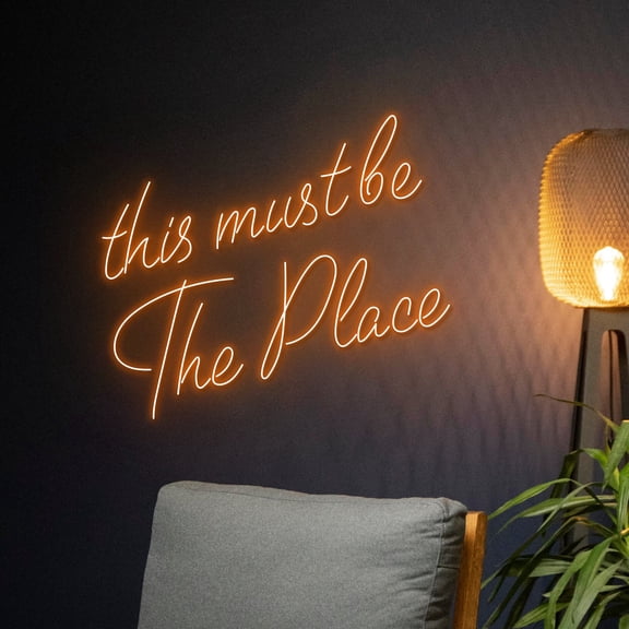 Handmadetneonsign Custom This Must Be The Place Neon Sign, Custom Quote LED Light, Name Neon Sign
