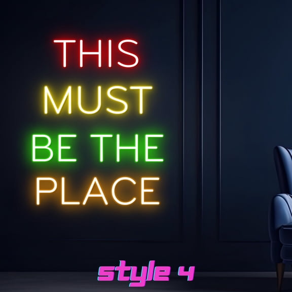 Handmadetneonsign Custom This Must Be The Place Neon Sign, Personalized Name Neon Light