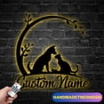 thumbnail image 1 of Handmadetneonsign Custom Tree Dog Cat Metal Wall Art LED Light - Personalized Cat Dog Tree Name Home, 1 of 5