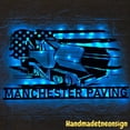 thumbnail image 1 of Handmadetneonsign Custom US Asphalt Paver Truck Driver Metal Wall Art LED Light - Personalized Pave, 1 of 3