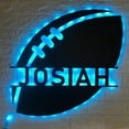 thumbnail image 1 of Handmadetneonsign Custom US Football Metal Wall Art LED Light - Personalized America Football Player, 1 of 3