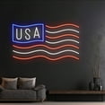 thumbnail image 1 of Handmadetneonsign Custom USA Flag Neon Sign, Personalized US Flag Neon Light, America Flag Led, 1 of 5